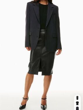 Aritzia Babaton Faux-Leather Pencil Skirt 2